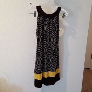 Chocolate Brown and yellow sun dress